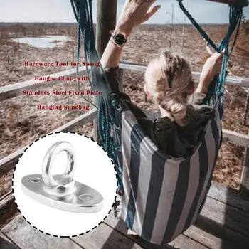 

Stainless Steel Fixed Plate Hook Sandbag Bag Swing Hammock Chair Hardware Tools Passing 2 Tons Tension Test 80*46*40mm