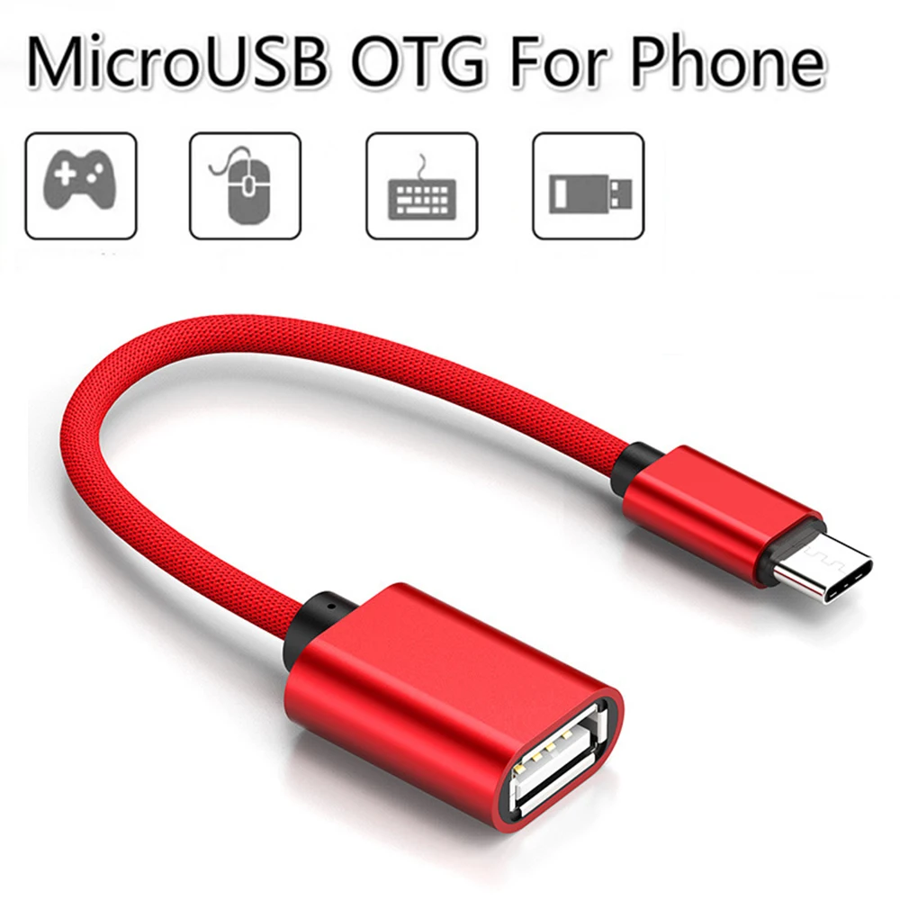 3 цвета 18 см Micro USB OTG кабель type C OTG кабель игровой OTG адаптер для мобильного телефона игра мышь разъем для клавиатуры для samsung Xiaomi