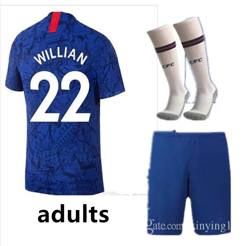 19 20 комплект для взрослых+ носки Челси Джерси New HAZARD KANTE home Out футбольные майки PULISIC HUDSON-ODOI WILLIAN рубашка Челси - Цвет: shirt
