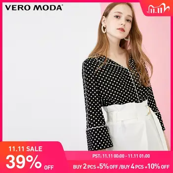 

Vero Moda Women's Polka Dot Print 3/4 Sleeves Chiffon Shirt | 319358509
