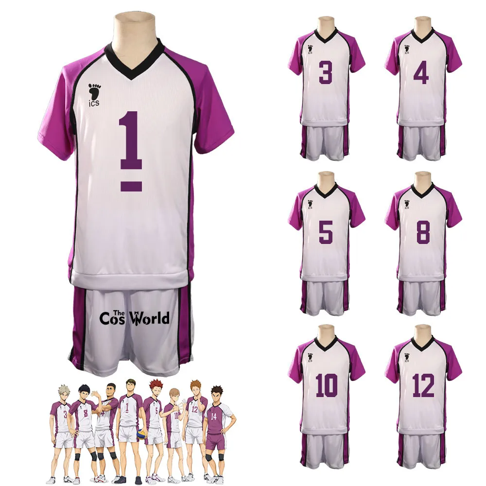 Haikyuu Shiratorizawa Academy Ushijima Wakatoshi Reon Ohira Satori Tendo спортивная одежда волейбольные