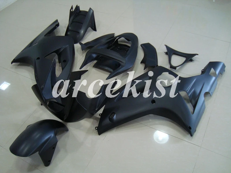 ABS литья под давлением мотоцикл обтекатели комплект подходит для Kawasaki Ninja ZX-6R 636 2003 2004 03 04 набор кузова все черные