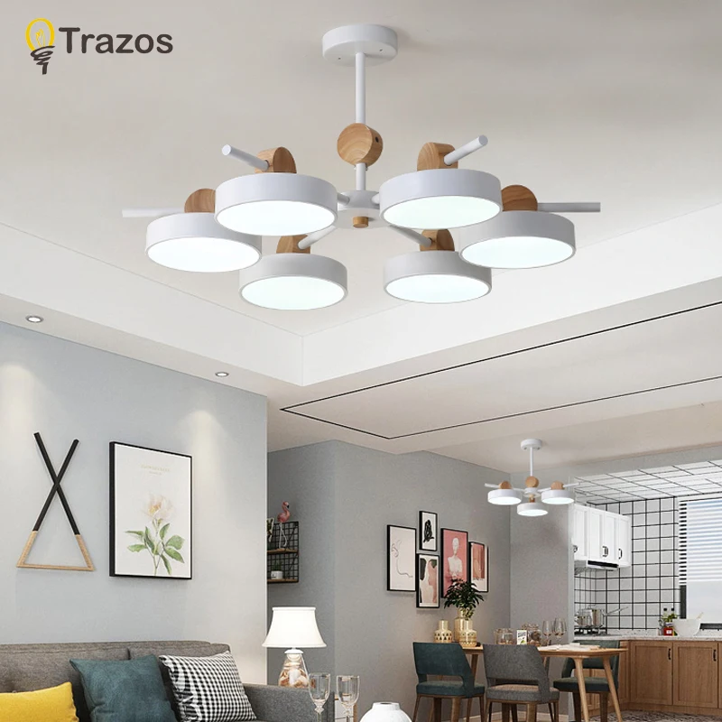 TRAZOS, скандинавский светодиодный подвесной светильник с металлическим абажуром для столовой, 220 В, шнур, подвесной светильник, светильник для ресторана