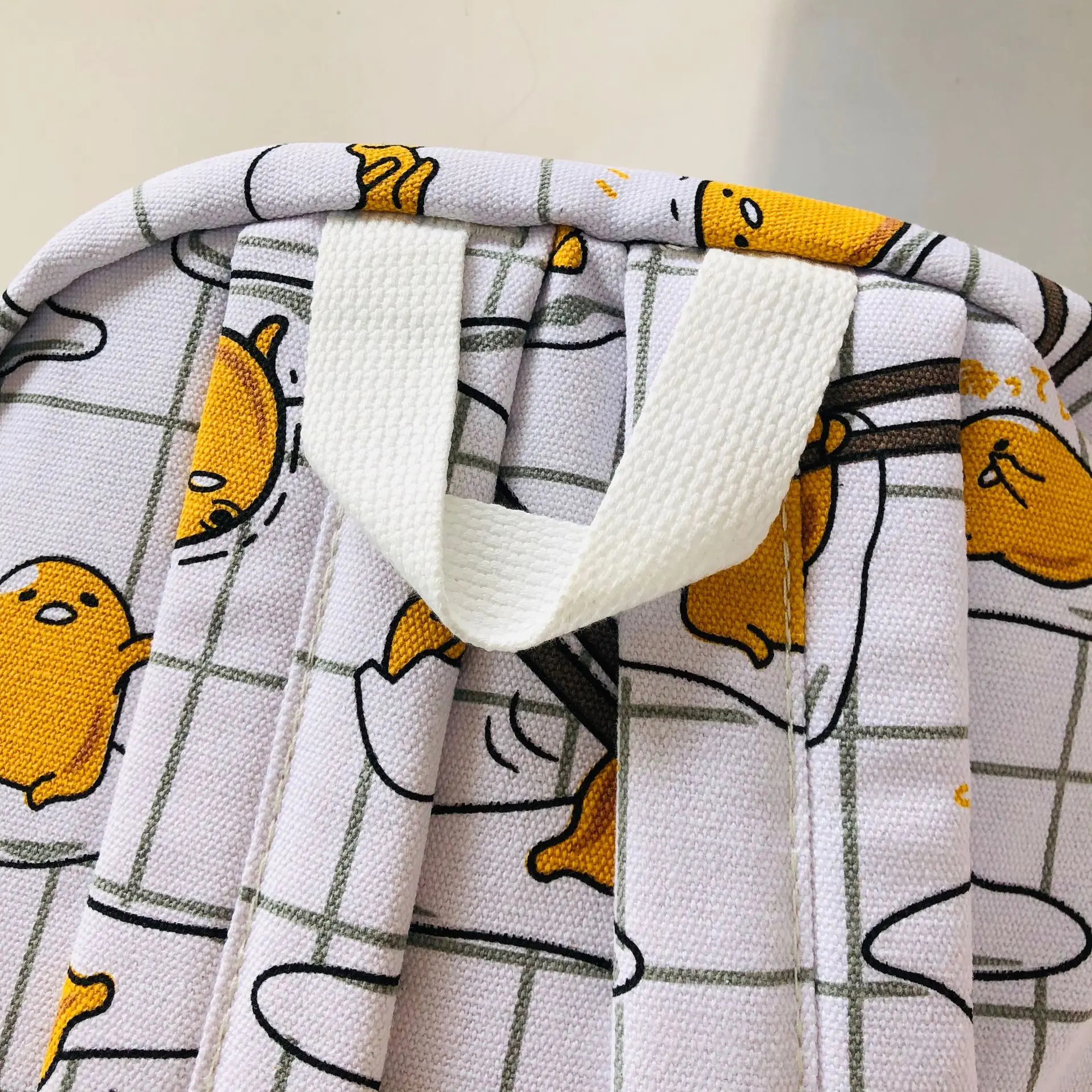 15*29*40 см желтый и белый Gudetama мультфильм холщовый рюкзак дорожный плюш сумка в виде котенка