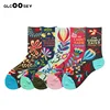4/5/6 Pairs/Pack Women Socks Fashion Sox Funny Trend Happy Creative Colorful Flower Letter Oil Pattern Art Socks Street ► Photo 1/6