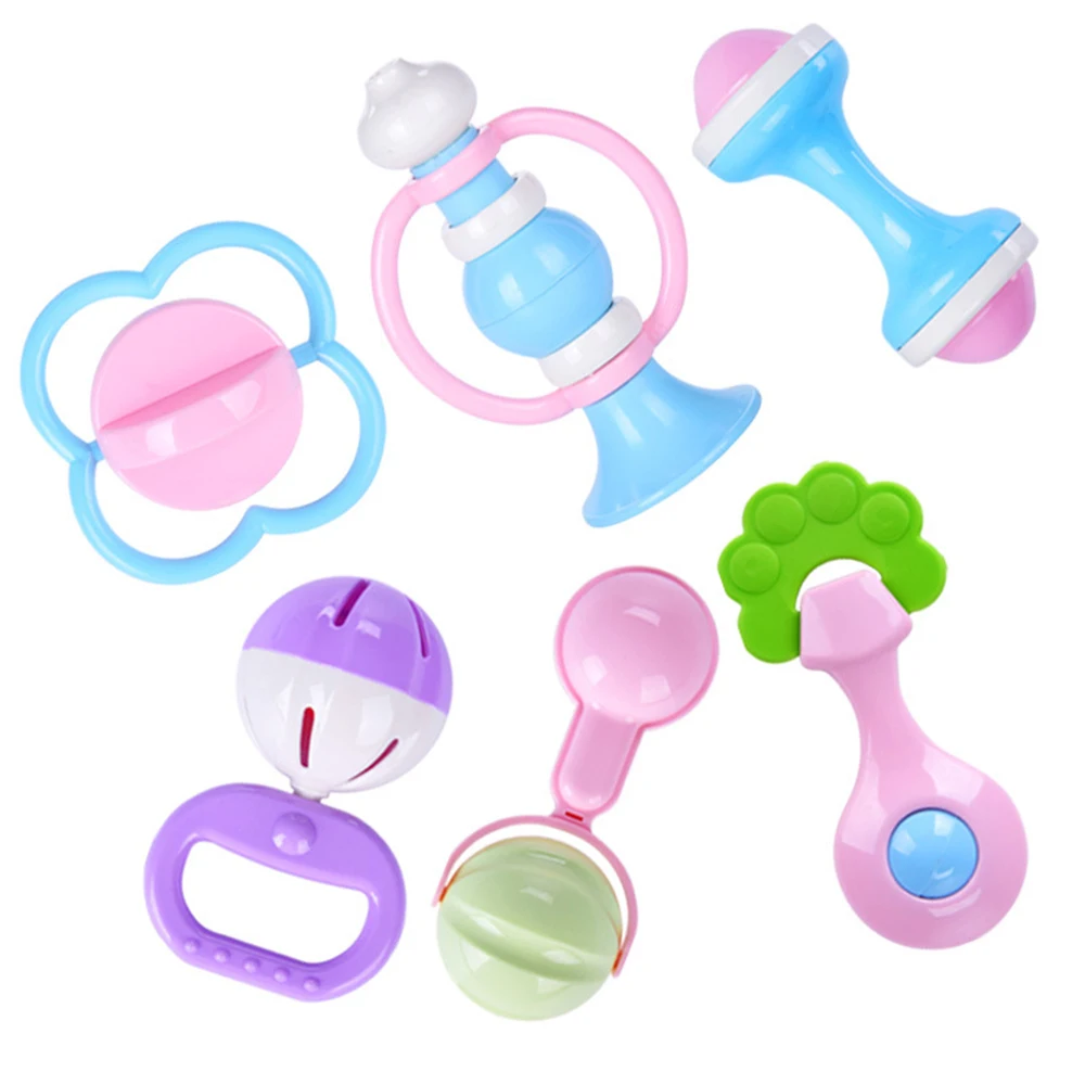 Hot Sale 10PCS/set baby Teether Baby Rattles Grasping Grab Toy Infant Chew Toys DIY Baby Teething baby dental care Accessories