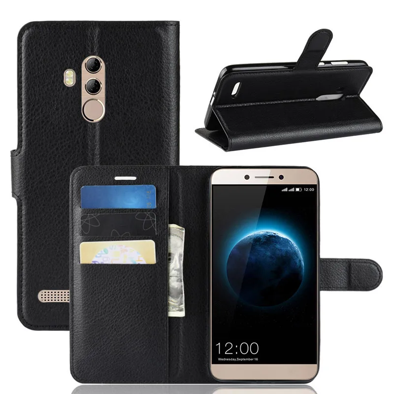 Для LEAGOO T8S чехол 5 Бумажник Обложка на заднюю панель из искусственной кожи для