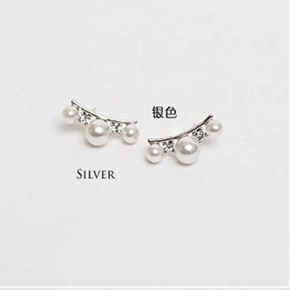 

Curved imitation pearl earrings Ladies Gift woman jewelry women Earrings