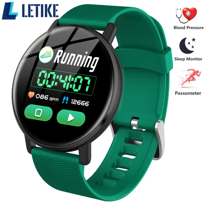 Letike новые H5 круглые умные часы полный экран сенсорный мониторинг здоровья и спортивный режим и Часы-Будильник спортивные часы