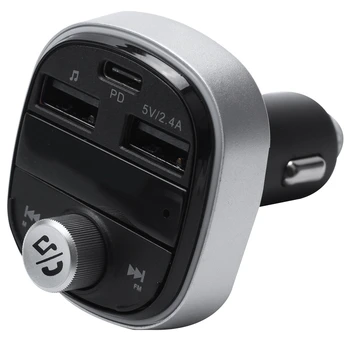 

Bluetooth Car Mp3 Player Wireless Car Fm Transmitter Car Charger Hands-Free Eq Mode with Dual Usb Ports Pd Interface-Bc51T