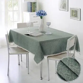 

48 Decorative Tablecloth Imitation Linen Lace Table Cloth Dining Table Cover Home Decoration