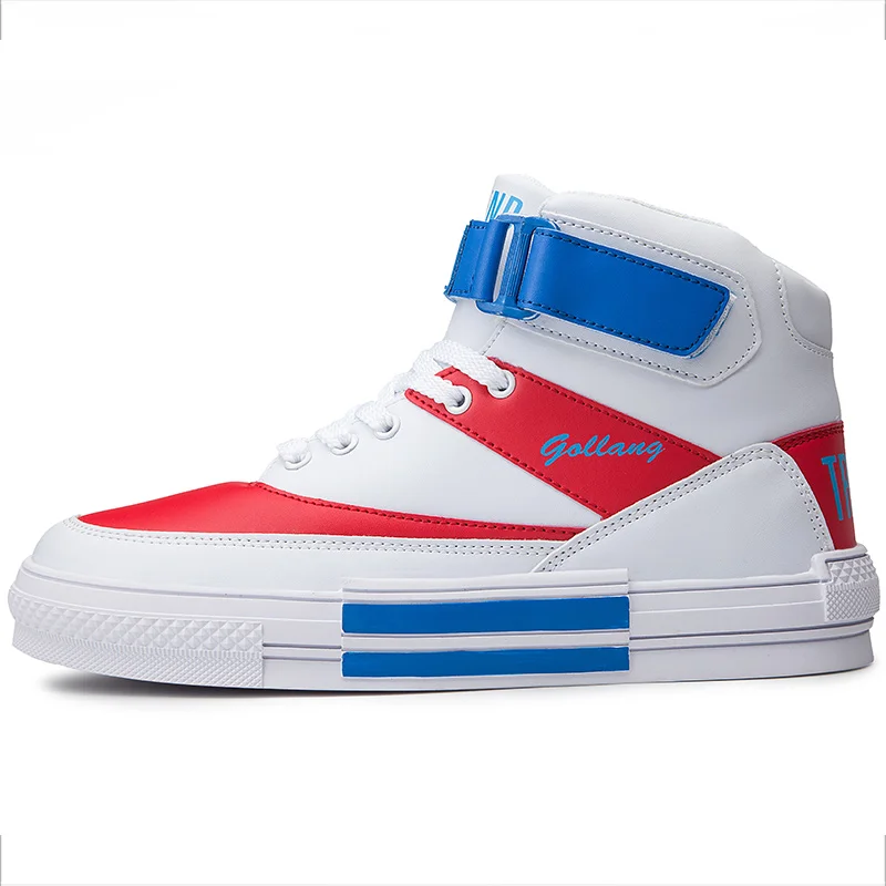 

New Arrival Blue-Red Lace-Up Designer shoes For Men Fashion High-Top Flats Wearproof Running sports Mesh shoes Casual Sneaker