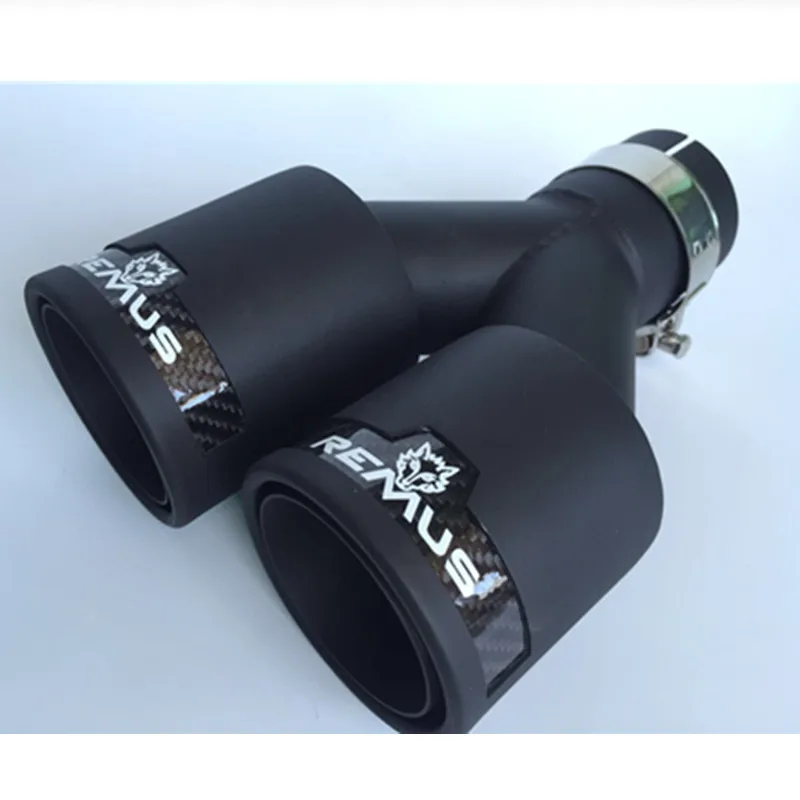 1 шт. насадки на глушитель с двойной стенкой из матовой/черной нержавеющей стали