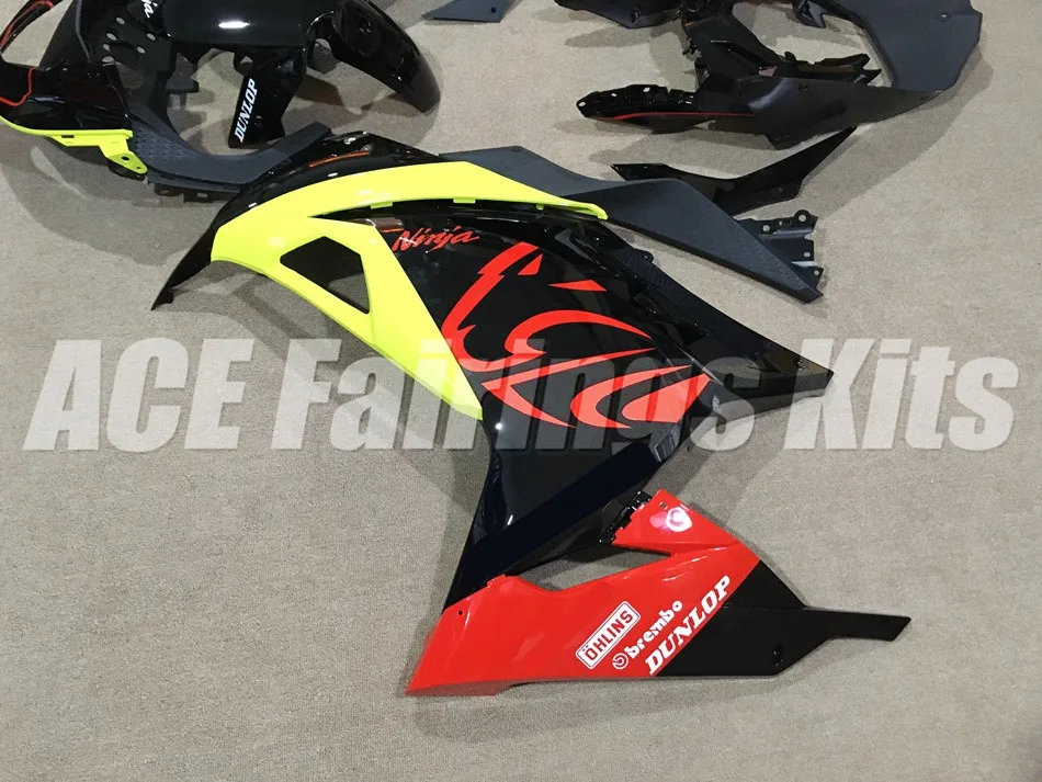 ABS обтекатель комплект для Kawasaki Ninja300 EX300 300R 2013, 13, 14, 15, 16, 17, Обтекатели на заказ в красном, черном, желтом цвете