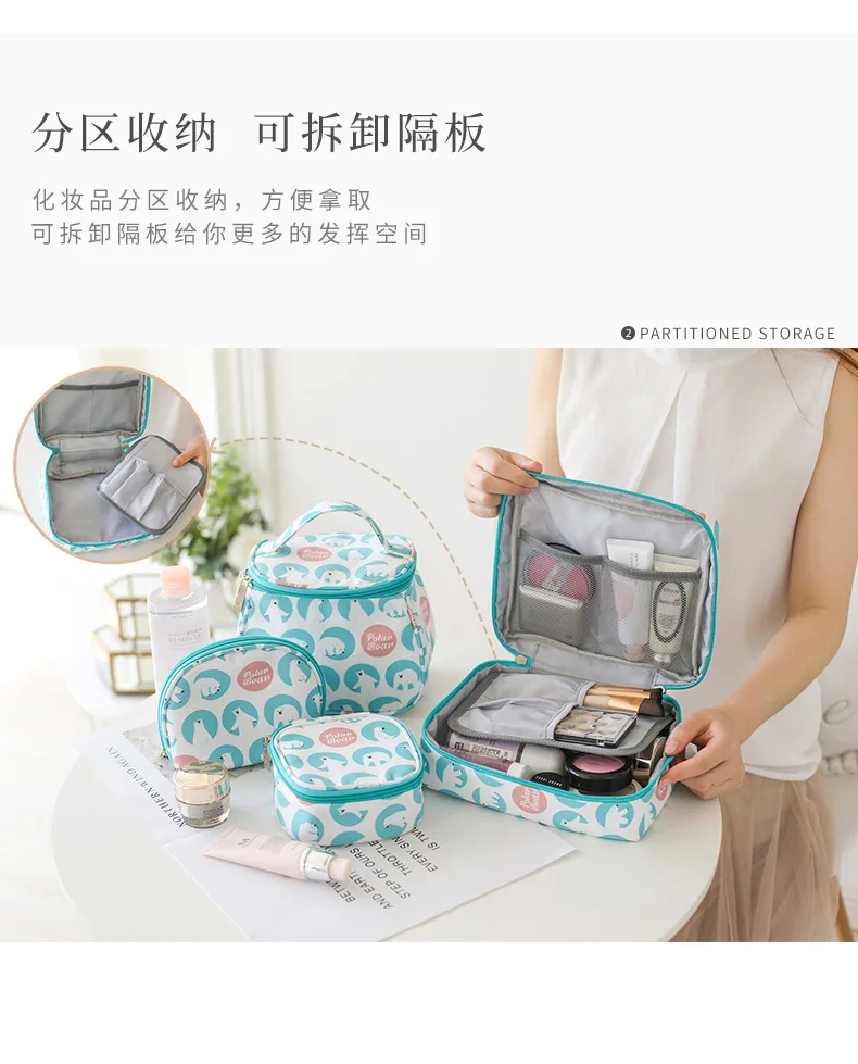 Hook Cosmetic Bag Cotton Cloth Business Trip Travel Wash Bag Hanging Multi-functional Cosmetics Storage Bag Creative