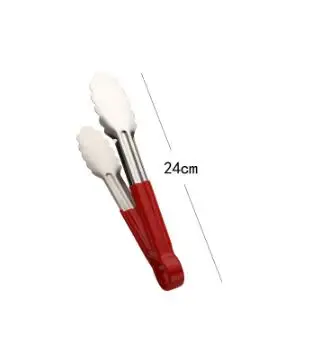 2pcs 24cm Много видов нержавеющей стали силиконовые кухонные щипцы барбекю клип салат приготовление хлеба, сервировка еды щипцы кухонные инструменты - Цвет: 2pcs 24cm