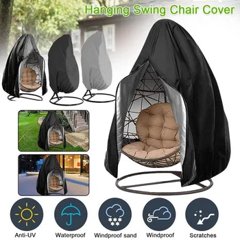 

Hanging Swing Chair Cover Protector Dustproof Waterproof Patio Egg Chair Cover UV Protection Drawstring for Outdoor Garden Swing