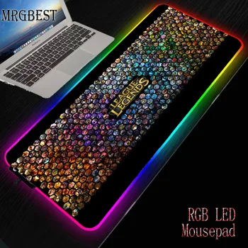 

MRGBEST Large Game Anime League of Legends Mouse Pad RGB Backlight Mat Mause XXL Desktop Keyboard Computer Pads Csgo L