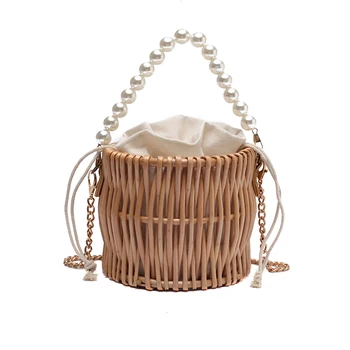 

Handmade Woven Rattan Beach Bag Straw Bohemia Style 2020 Summer Hollow Shoulder Crossbody Bags Lady Travel Handbags And Bags