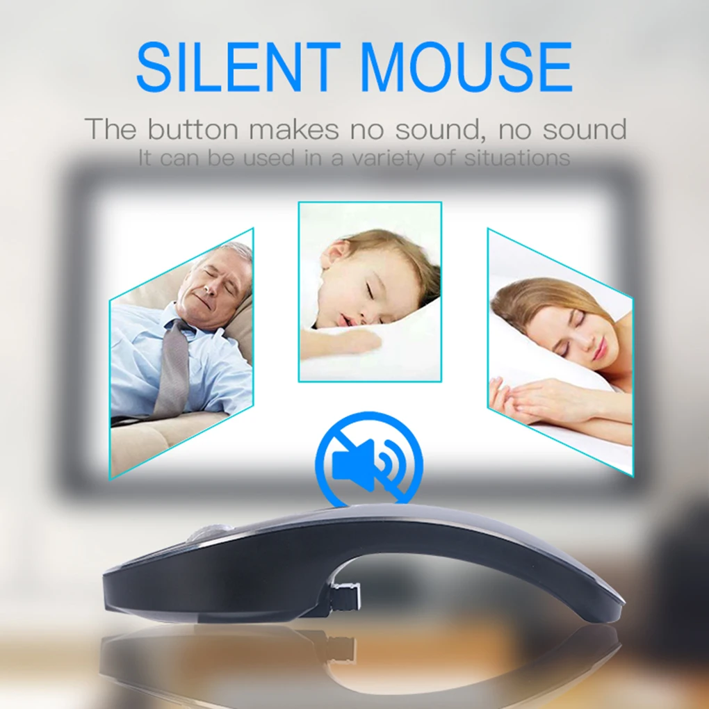 Wireless Office Mouse Ergonomic 2.4GHz Cordless Aluminum Alloy Game Mice PC Desktop Laptop Windows Computer Mouse