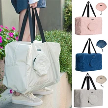 Дорожные сумки водонепроницаемые нейлоновые женские и мужские Большая вместительная Складная спортивная сумка органайзер упаковочные кубики багаж для девушек выходные сумки