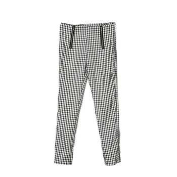 

Women High Waist Plaid Stretch Skinny Trousers Sweatpants Pencil Slim Pants