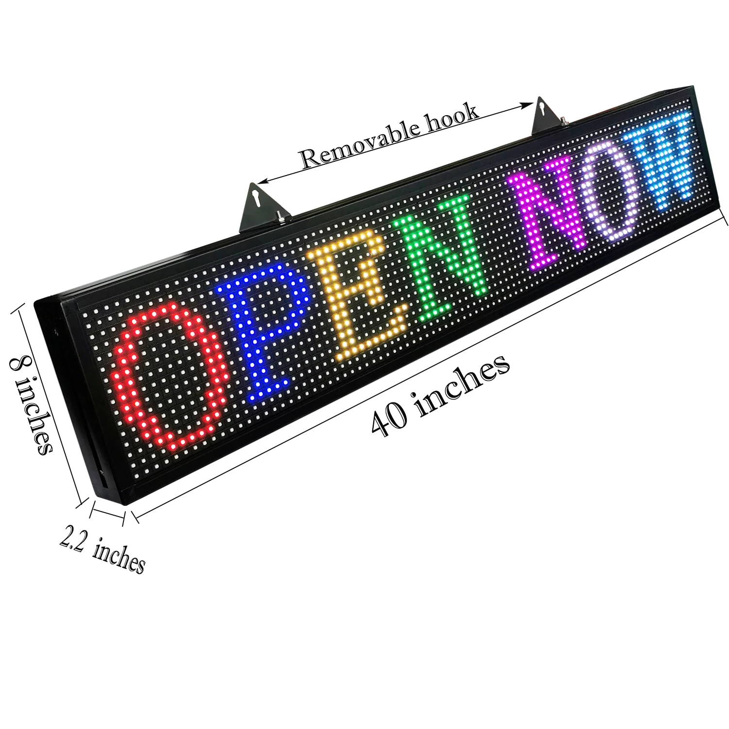 New Software Included POLAR LED sign POLAR LED light WiFi 40x8 OUT