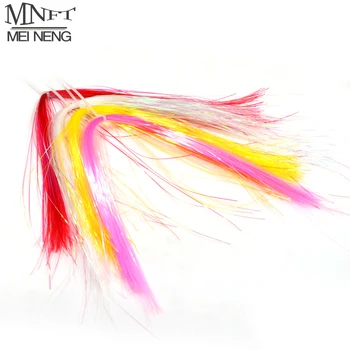 

MNFT 16Packs Flashabou Holographic Tinsel Trout Tube Fly Tying/Jig Hook Lure Making Materials Flat Glittering Mylar