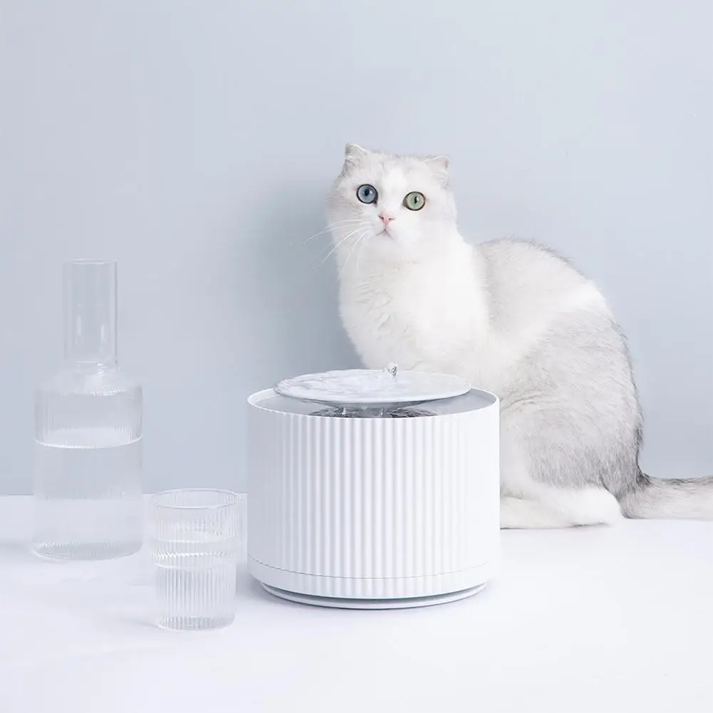 Smart Cat Pet Automatic Water Dispenser Water Purifier 5 Layer Filter 360 Degree Open Drinking Tray Animal Drinking Fountain