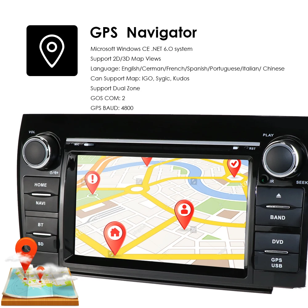 Discount 2 din Touch Screen Car Radio Stereo for Toyota Tundra Sequoia 7 Inch 800*480 HD Radio RDS AM/FM 3G SWC IPOD CANBUS SD USB BT MAP 6