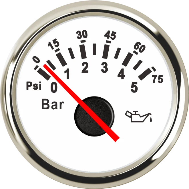 " Датчик давления масла 0-5BAR 0-75PSI универсальное давление топлива 9-32 в водонепроницаемый подходит для мотоцикла Авто Лодка с красной подсветкой