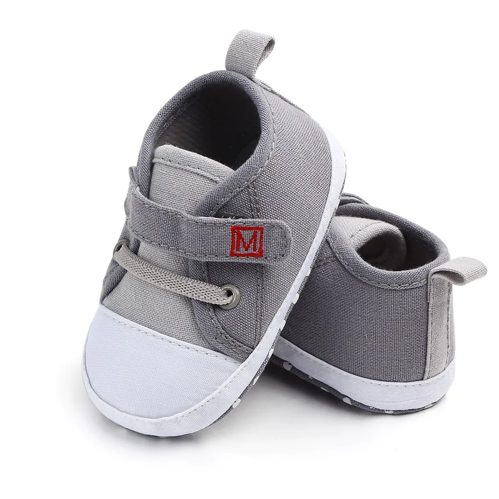 Baby Shoes 2019Top New Newborn Baby Cute Boys Girls Canvas Letter First Walkers Soft Sole Shoes For Children Baby Schoenen