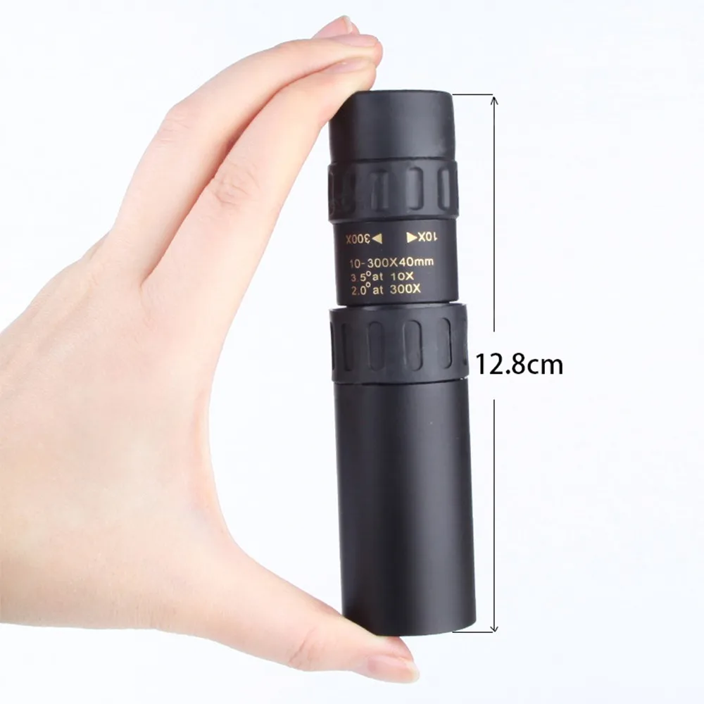 4k 10-300x40mm telescópio monocular super telefoto zoom
