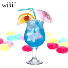 20 шт пентаграмма квадратной формы пластиковые многоразовые кубики льда красочные холодные виски вино сок напитки бар питьевой инструменты