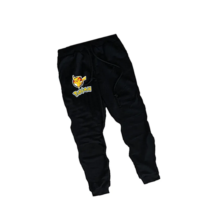 Black Pants Комплект детской одежды с рисунком из мультфильма «Покемон го», Повседневная футболка с длинными рукавами, толстовки с капюшоном+ штаны костюмы из 2 предметов комплект для мальчиков, толстовки детская спортивная одежда - Цвет: Black Pants