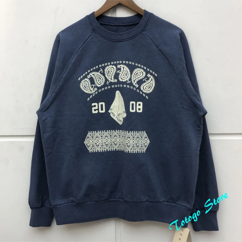 Men Women Autumn Winter Cotton Kapital Sweatshirts Hip-Hop Drop Shoulder Design Oversize Crewneck Pullovers Casual Hoodie | Мужская