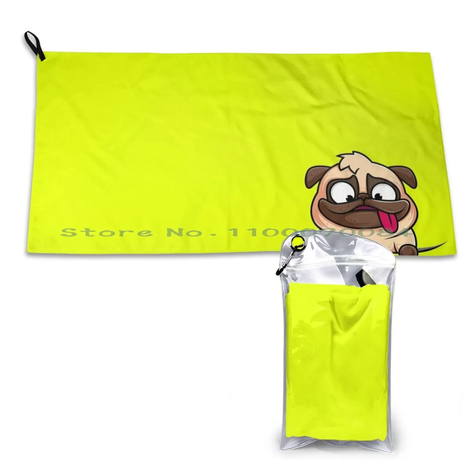 

Быстросохнущее полотенце для спортзала мопса, портативное полотенце для ванны, забавные животные, забавные узоры акулы, Мягкий впитывающий пот, Быстросохнущий карман