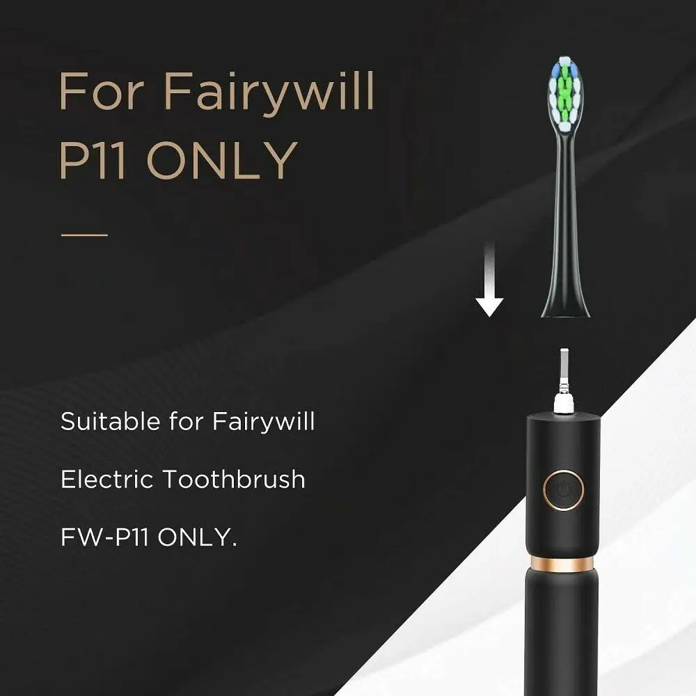 Fairywill P11 Sonic Whitening Electric Toothbrush Rechargeable USB Charger Ultra Powerful Waterproof 4 Heads and 1 Travel Case 5