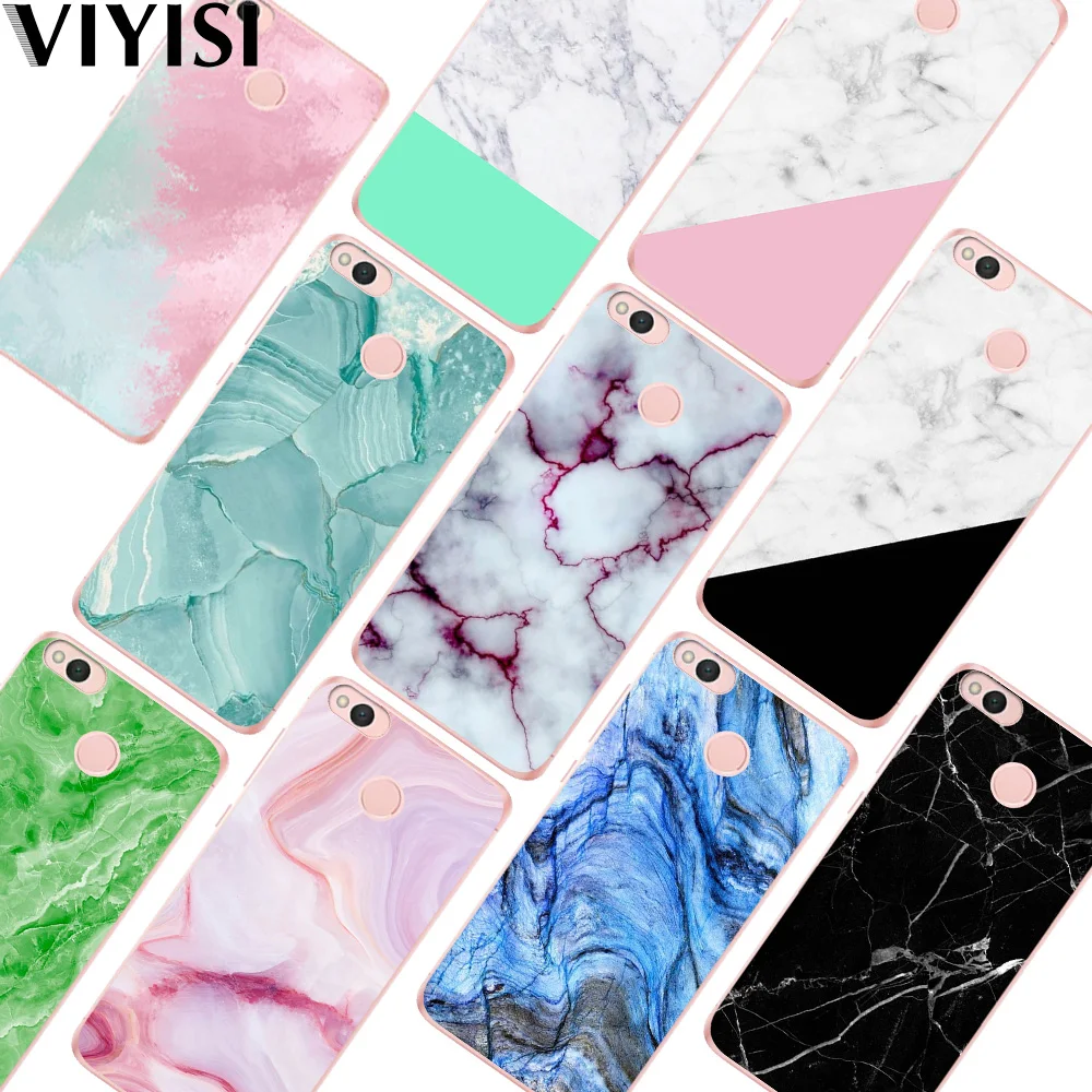Green Cracked Marble Stone Cell Phone Case For Xiaomi 8 Mi A2 Lite 6X Redmi 4 Note 4X Pro 7 Pattern Full Body Back Coque |