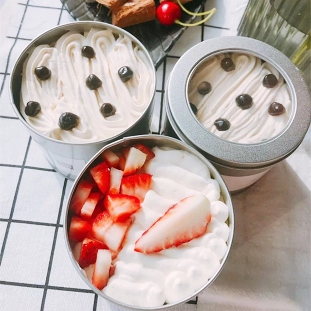 12 шт. круглые жестяные банки с крышкой для хранения еды закусок печенья конфет
