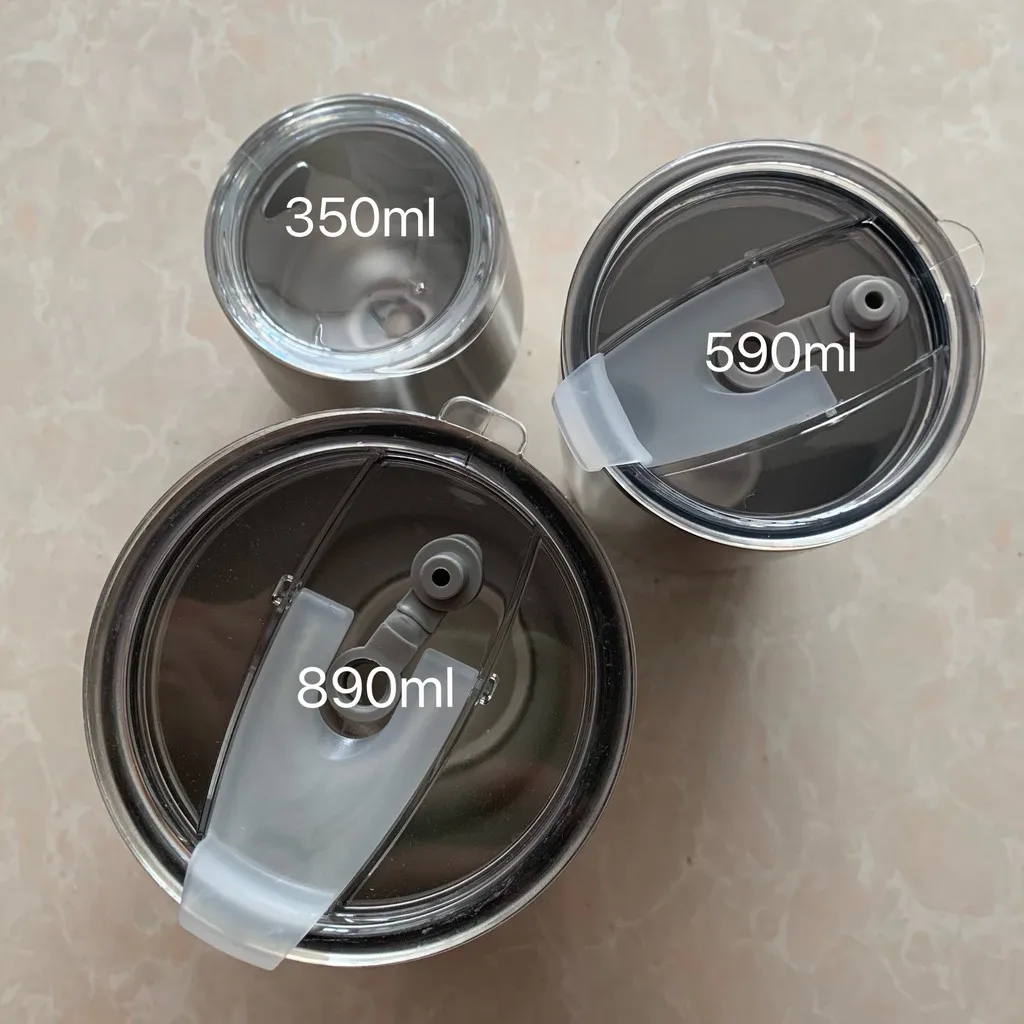 590ml/890ml Travel Mug Stainless Steel Double Wall Vacuum Coffee Cup Outdoor Ice Drink Beer Water Tea Coffee Mugs