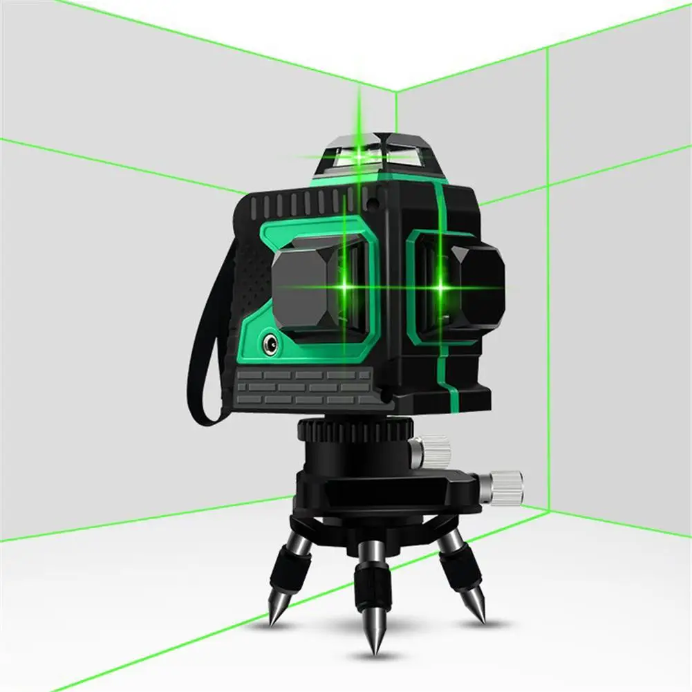 

3D 12Lines Green Laser Levels Self-Leveling 360 Horizontal And Vertical Cross Super Powerful Green Laser Beam Line