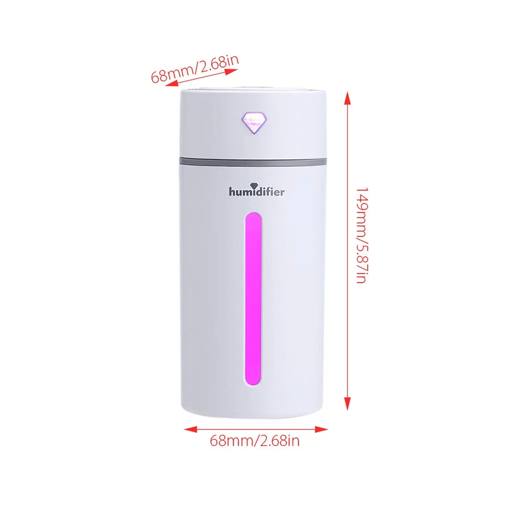 

Ultrasonic Air Humidifier Cup Aroma Diffuser Air Purifier Mist Maker USB With LED Lights For Home Car Office
