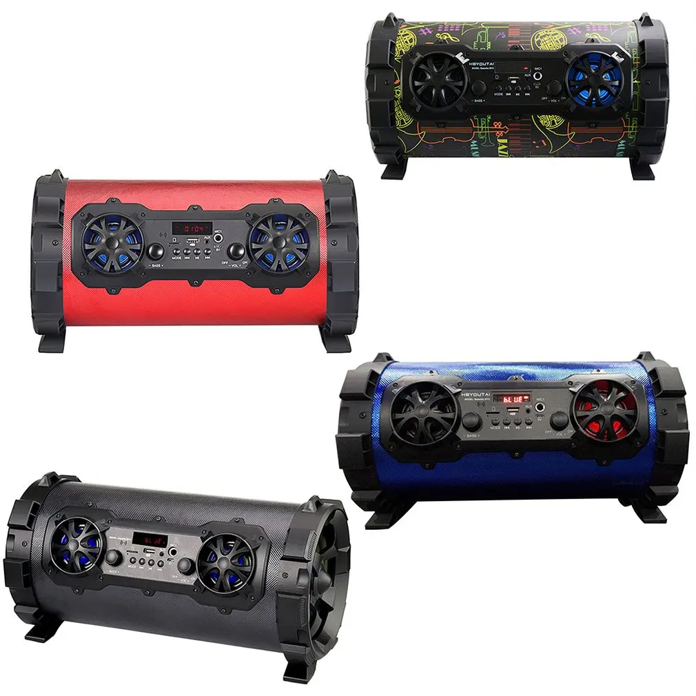 Led Flashing Light Bluetooth Speaker Car Subwoofer With Radio Card Car Stereo Car Channel Amplifier With Hands-Free Calling