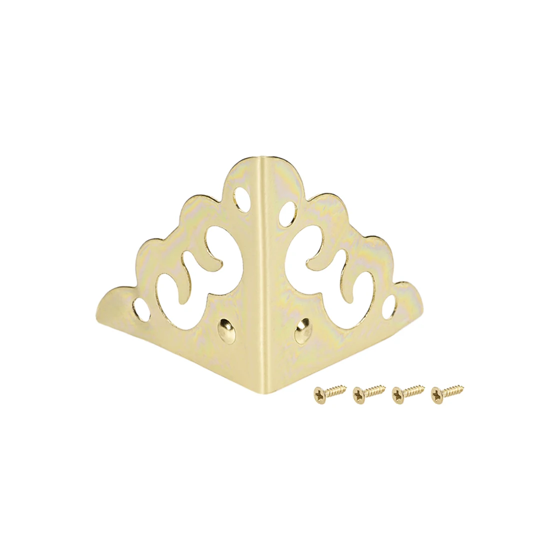 

uxcell Metal Box Corner Protectors Wooden Box Edge Guard Protector 30 x 30 x 30mm Gold Tone 24pcs