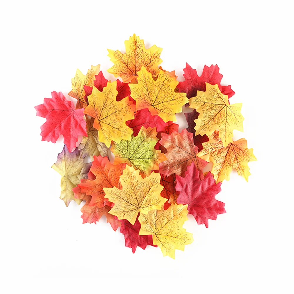 

100pcs-1000pcs Artificial Simulation Maple Leaf Hawaiian Luau Party Jungle Beach Theme Decor Vintage Wedding Table Decorations,Q