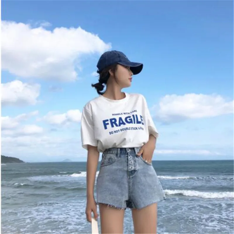 S-XL, лето, корейский стиль, свободные, цветные, пэтчворк, высокая талия, джинсы, женские, повседневные, широкие, lege шорты для женщин(Z6227