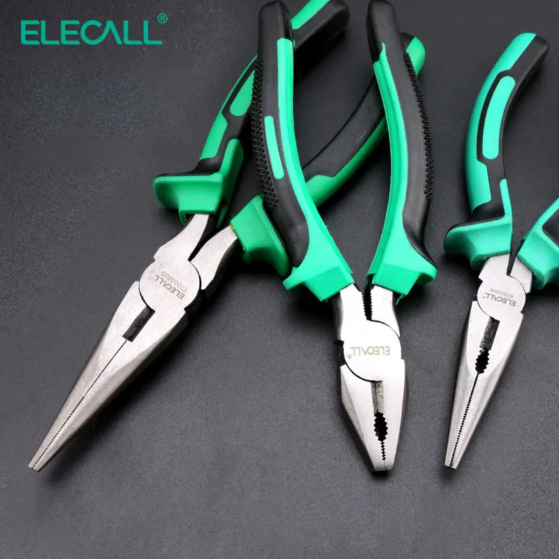 ELECALL Mini Electrician Cable Wire Cutting Plier 6&quot 8&quot Diagonal Long Nose plier Cutter Nippers Stripping Crimpping | Инструменты