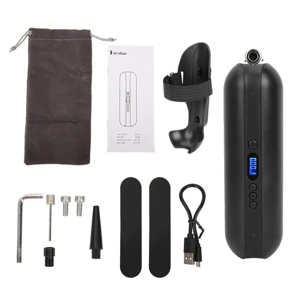 

Cordless Air Compressor Bicycle Pump Electric Tire Inflator Bike Motorcycle Car Mounted Smart Pump