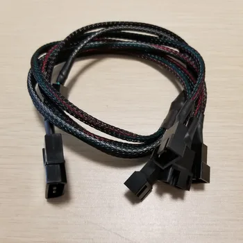 

PC Computer 2Pin & IDE Molex to Cooling Fan 3x 3pin + 1x 4pin 4 Way 12V Cooler Hub Splitter Power Socket PWM Cable 22AWG 50cm